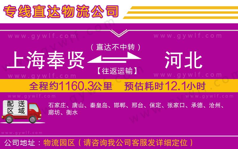 上海奉賢區(qū)到河北物流公司