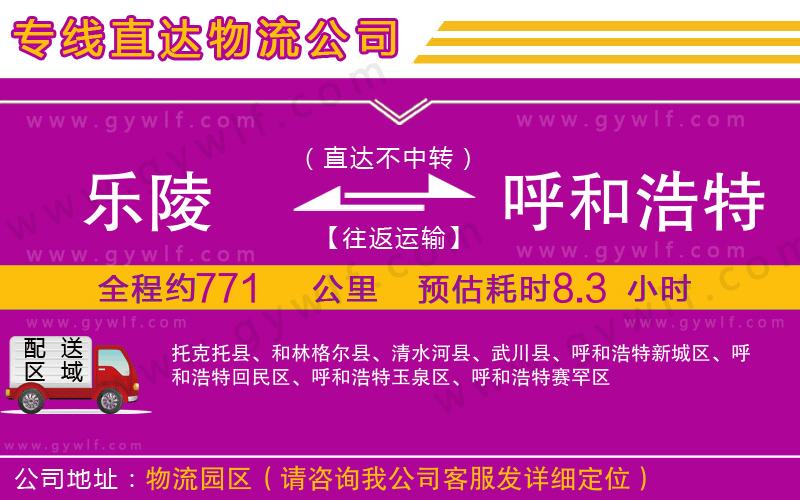 樂陵到呼和浩特物流公司